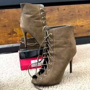 Suede Open Toe Shoes